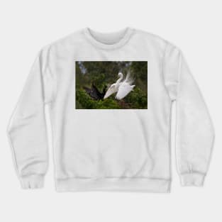 Opinions are voiced - Great Egret Crewneck Sweatshirt